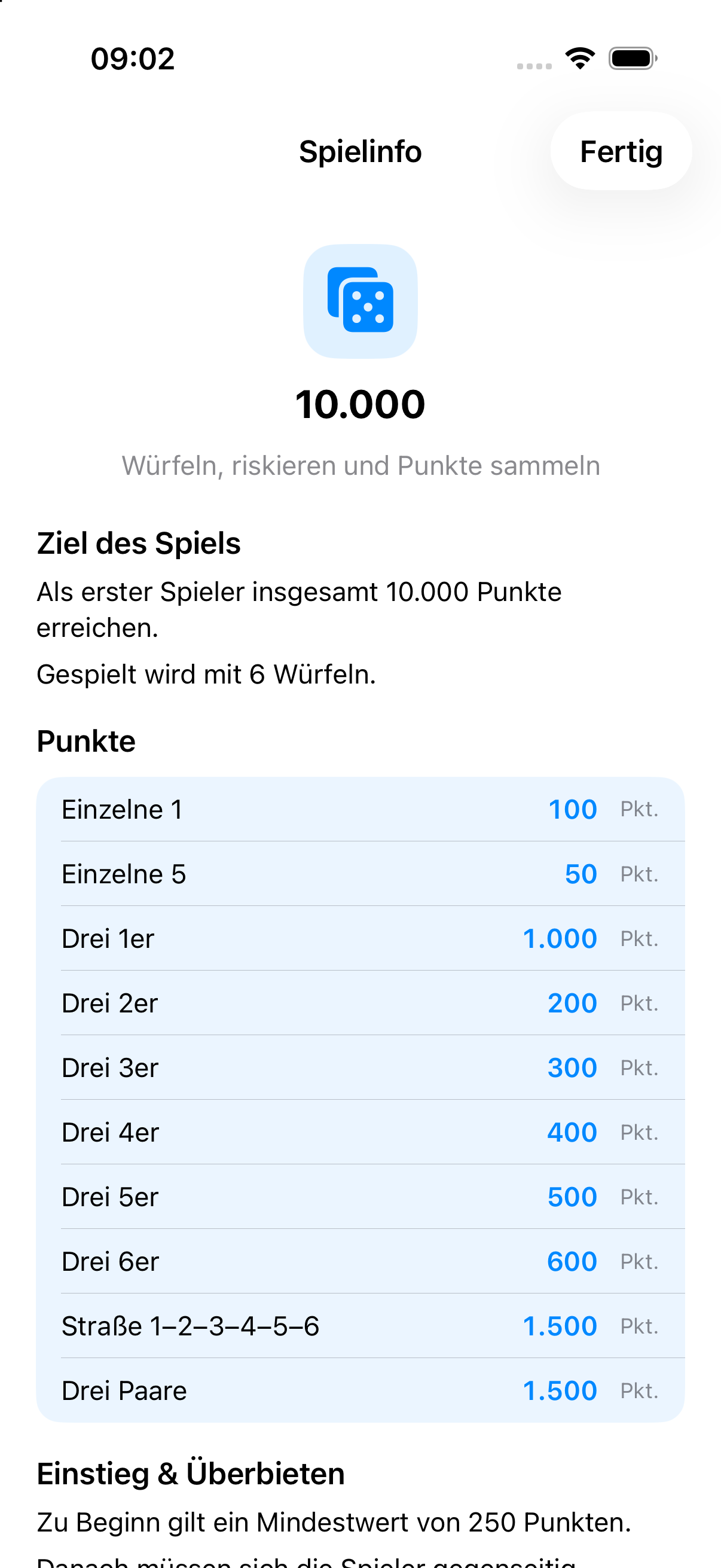 RoundHub – Regeln jederzeit nachlesen